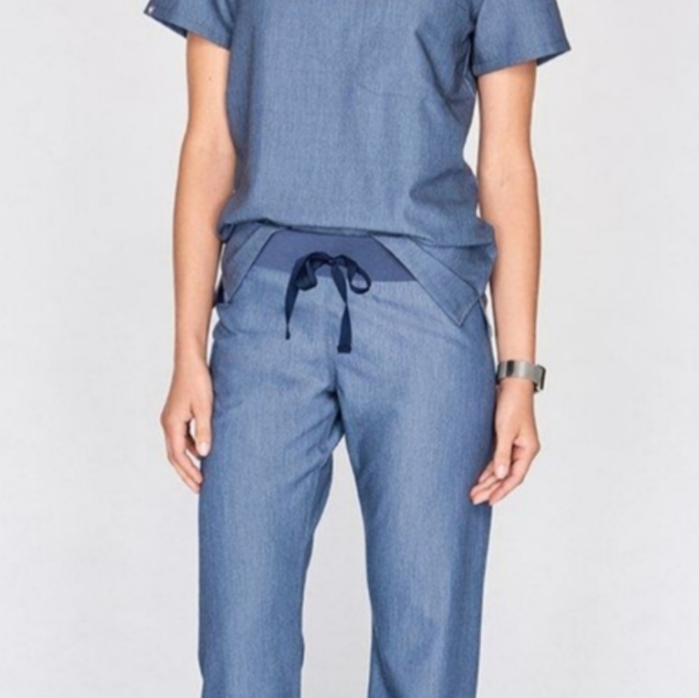 Figs Heather Demin Livingston Women's Scrub Pants